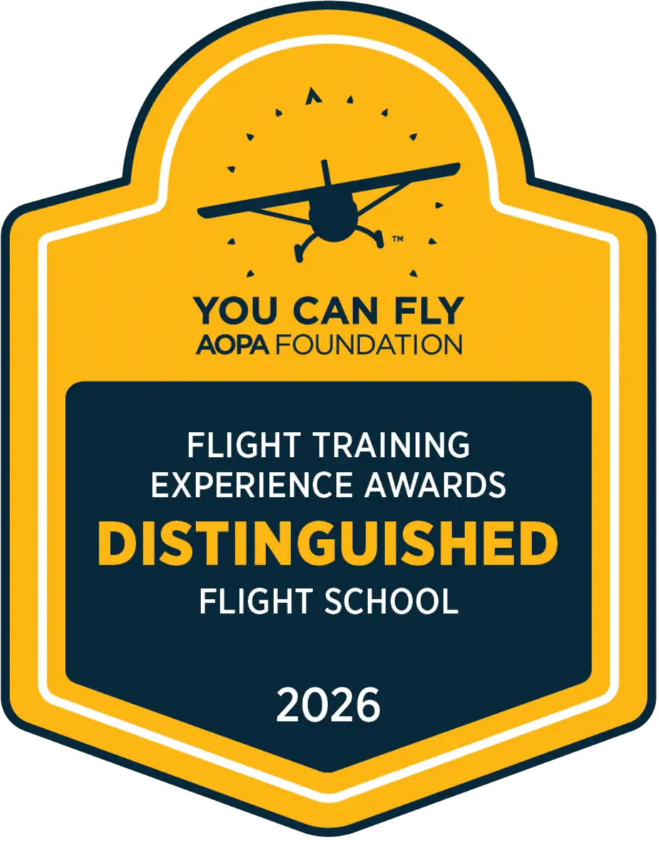 Distinguished Flight School AOPA 2026 badge