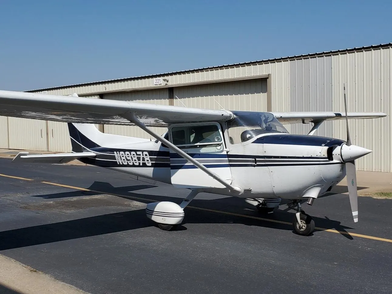 Cessna 172 N89878 for Jacob first solo milestone