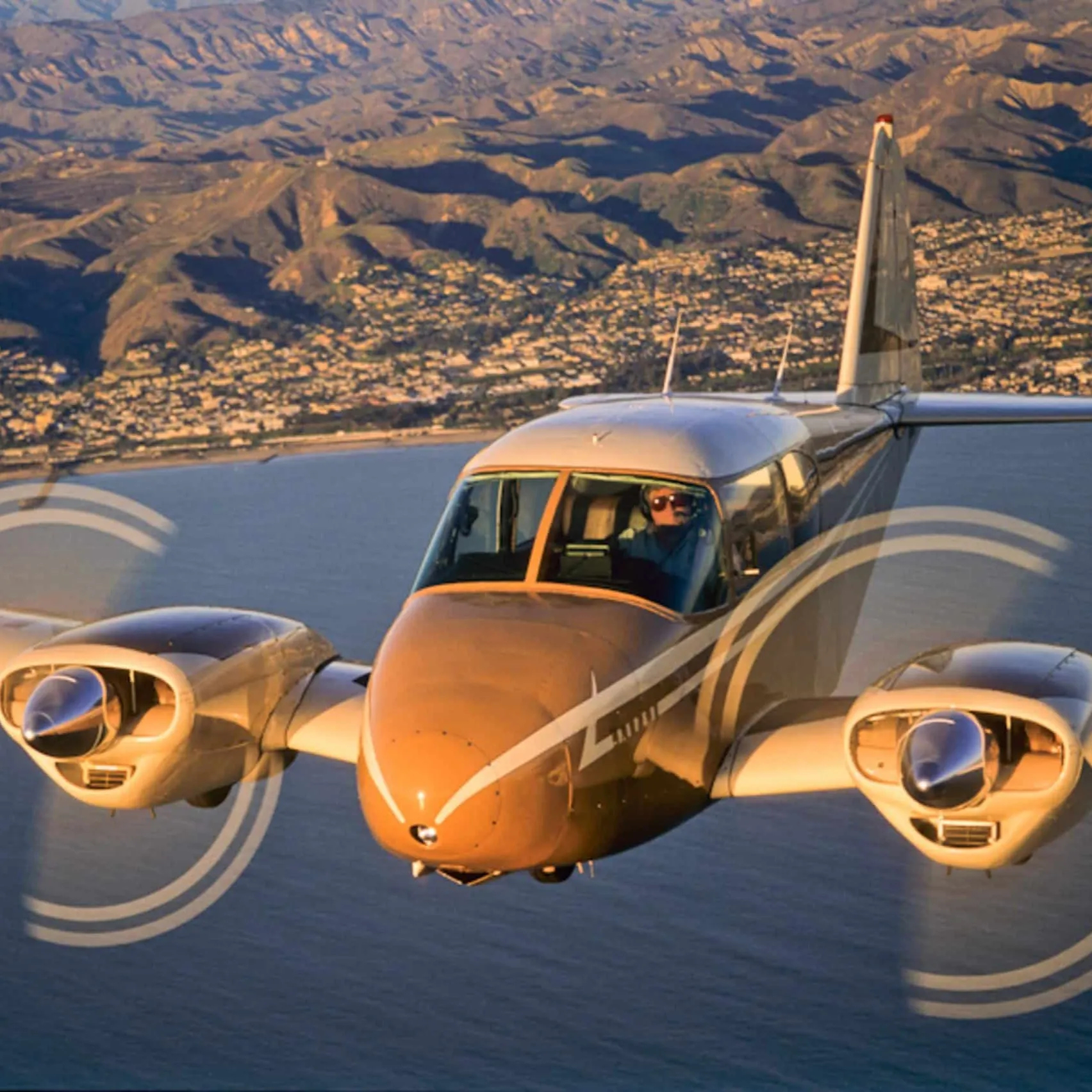 Multi-engine airplane representing commercial multi-engine add-on training