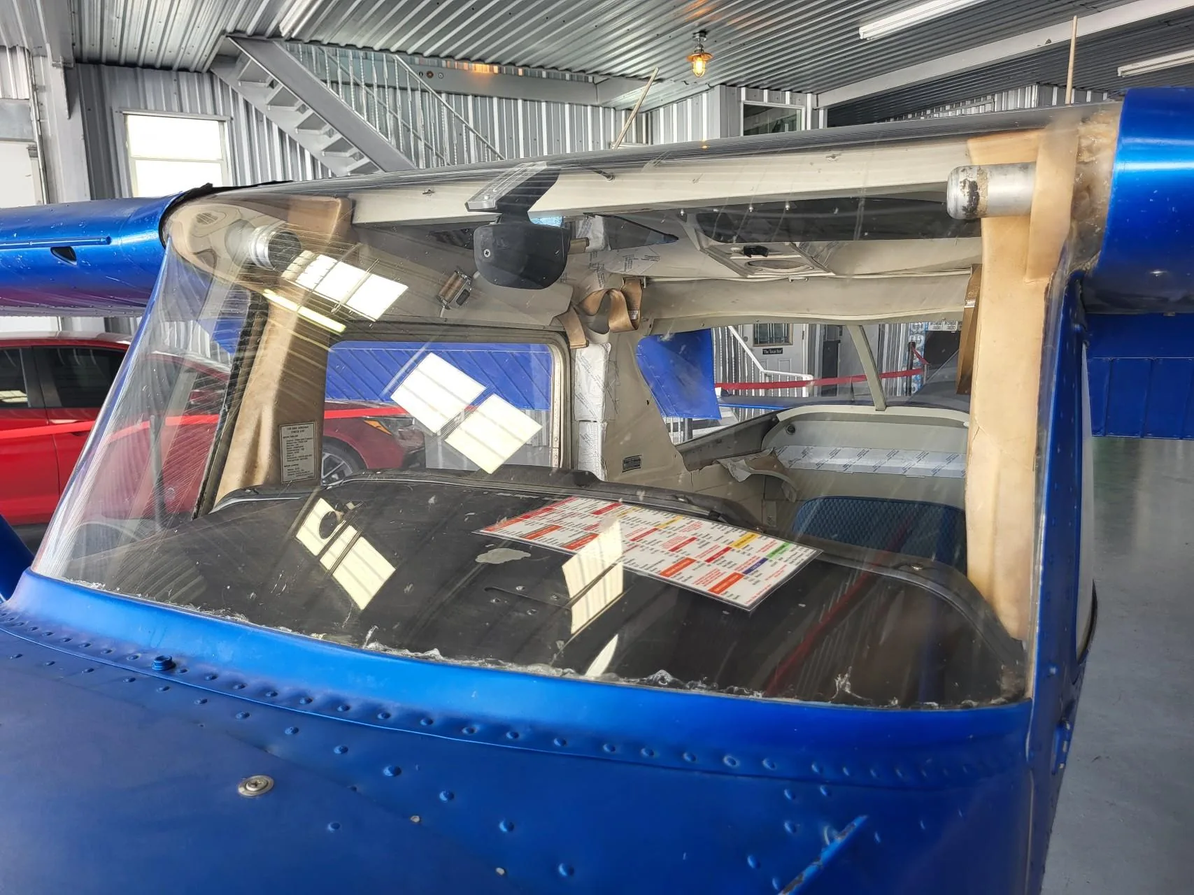 Aft window on a Cessna