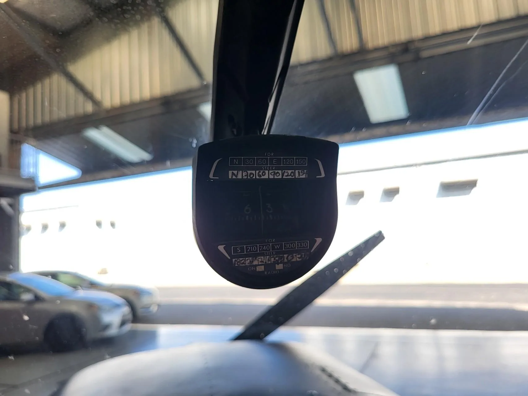 Aircraft compass with correction card